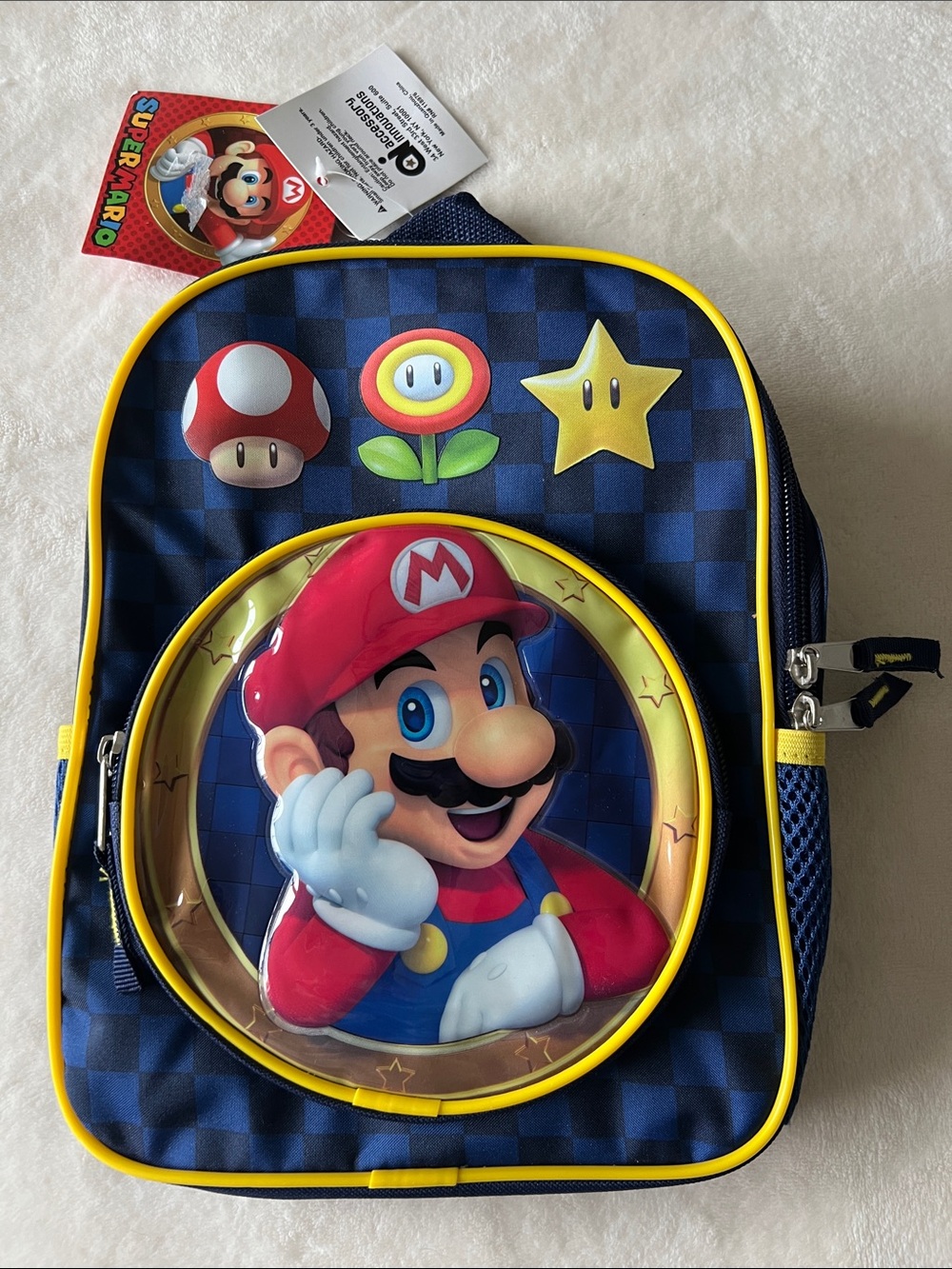 Nintendo Mario Kids Backpack - Blue, Red, Yellow
